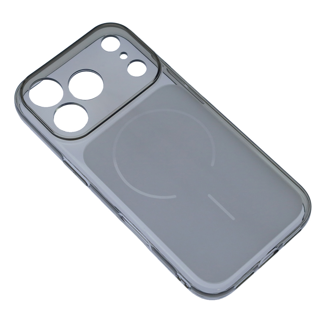 Чехол накладка EMILY для APPLE iPhone 17 Pro, защита камеры, силикон, цвет прозрачно черный