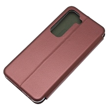 Чехол книжка STYLISH для INFINIX Hot 50, экокожа, визитница, цвет бордовый