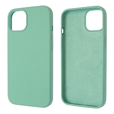 Чехол накладка Silicon Case для APPLE iPhone 13 (6.1), силикон, бархат, цвет бирюзовый