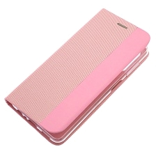 Чехол книжка MESH для SAMSUNG Galaxy A13 4G, текстиль, силикон, бархат, визитница, цвет розовый