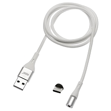 Магнитный зарядный кабель MRM 360t, длина 1 метр, с магнитной насадкой Type-C, цвет белый | Все по 150