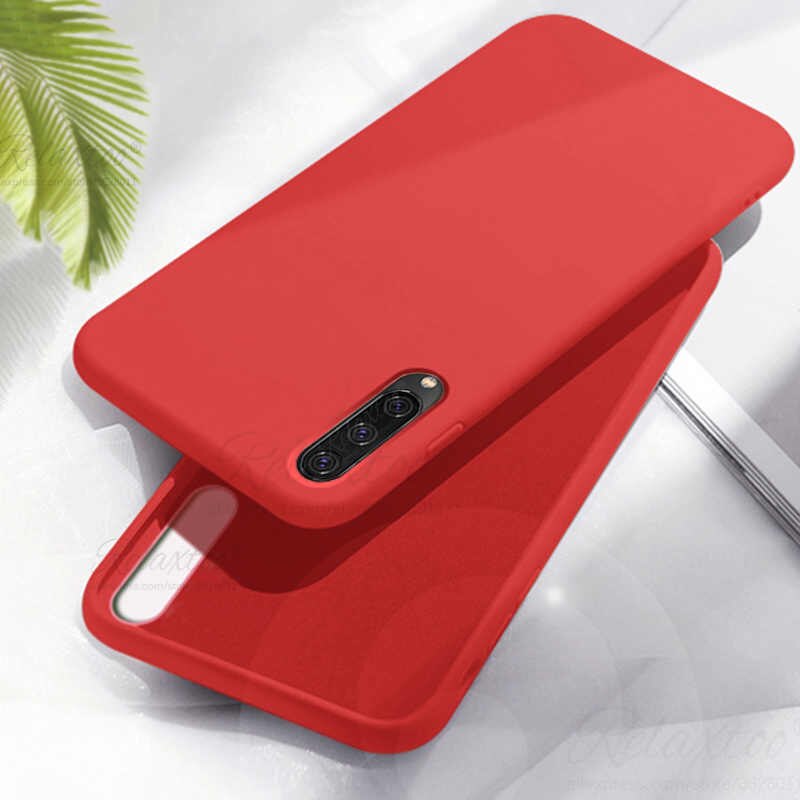 Чехол накладка Silicon Cover для SAMSUNG Galaxy A50 (SM-A505), A30s (SM-A307), A50s (SM-A507), силикон, бархат, цвет красный.