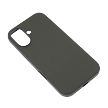 Чехол накладка Silicon Case для APPLE iPhone 16 (6.1"), силикон, бархат, цвет кофейный