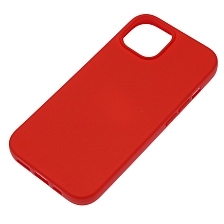 Чехол накладка NANO для APPLE iPhone 15, силикон, бархат, цвет красный