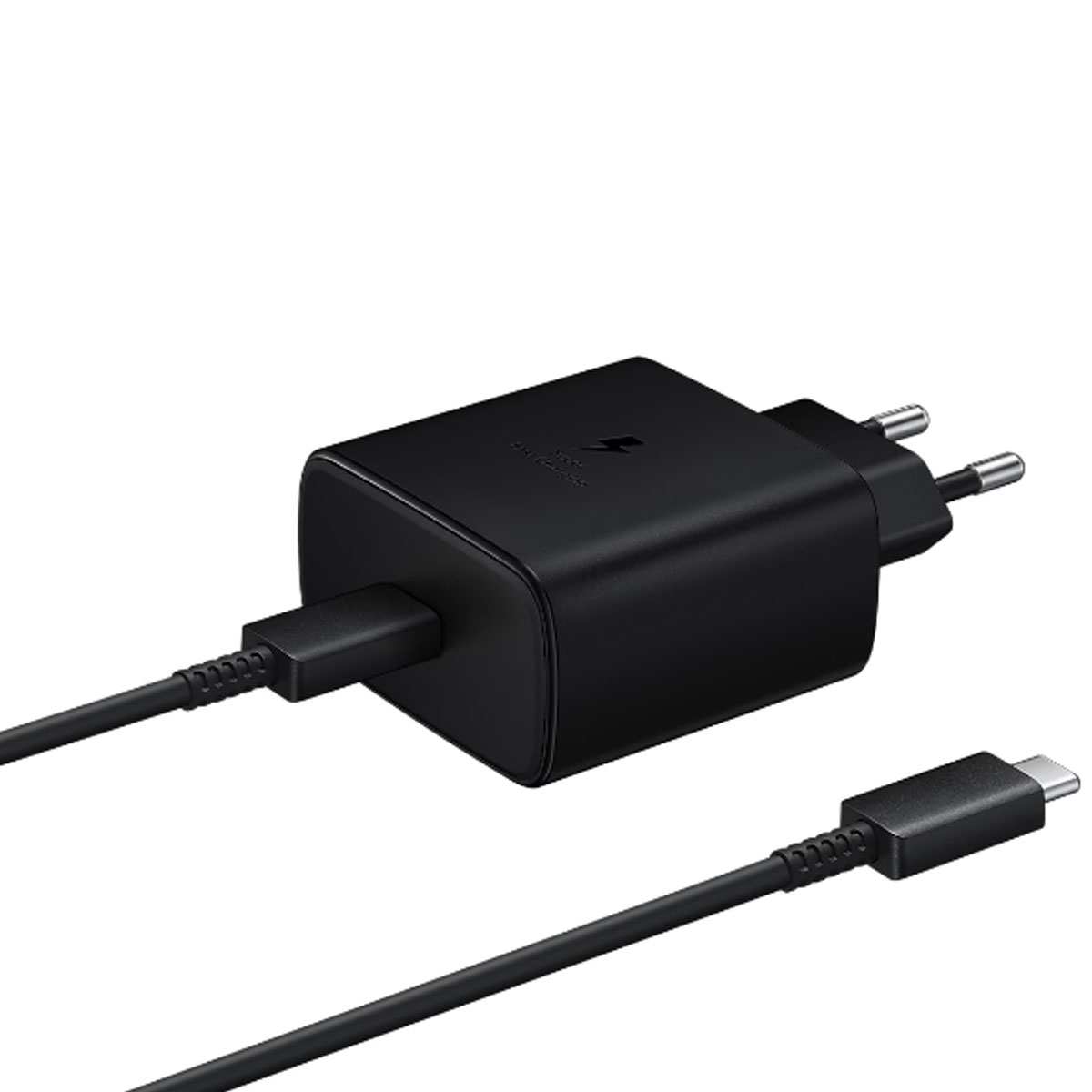 СЗУ (Сетевое зарядное устройство) EP-TA845 с кабелем USB Type C на USB Type C, 45W, 1 USB Type C, длина 1 метр, цвет черный