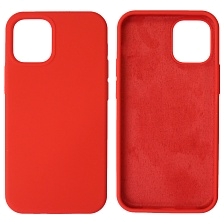 Чехол накладка Silicon Case для APPLE iPhone 12 mini (5.4"), силикон, бархат, цвет красный