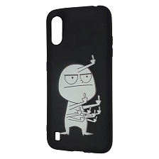 Чехол накладка imcase для SAMSUNG Galaxy A01 (SM-A015F), силикон, рисунок Человечек| РЕТРО 6