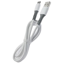Кабель MRM MR39m Micro USB, 2.4А, силикон, длина 1 метр, цвет белый