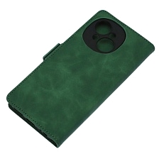 Чехол книжка NICE для TECNO Spark Go 1,  POP 9 4G, защита камеры, экокожа, визитница, цвет темно зелелный