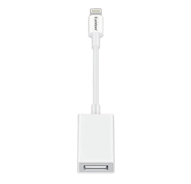 OTG-переходник EARLDOM ET-OT48 c USB на APPLE Lightning 8 pin, пластик, белый