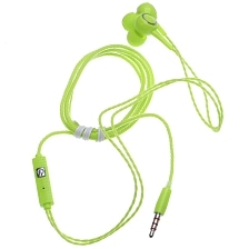 Гарнитура (наушники с микрофоном) проводная, KIN K-28, разъем Jack 3.5 мм, цвет зеленый