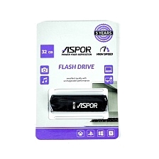 Флешка USB 2.0 32GB ASPOR TG121BK, цвет черный