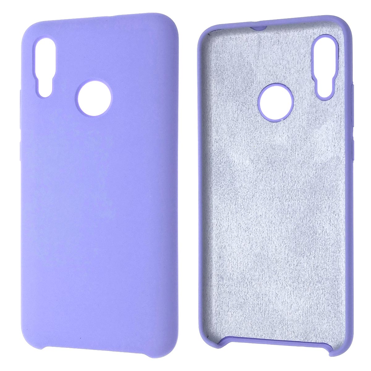 Чехол накладка Silicon Cover для HUAWEI P Smart 2019 (POT-LX1), Honor 10 Lite (HRY-LX1), силикон, бархат, цвет сиреневый.
