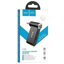 Беспроводной музыкальный приемник, AUX Bluetooth ресивер HOCO E58, цвет черный