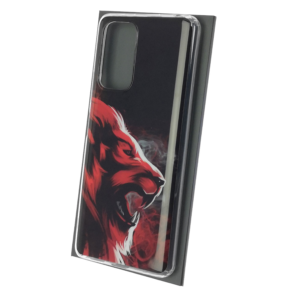 Чехол накладка для XIAOMI Redmi Note 10 Pro, силикон, рисунок красный лев