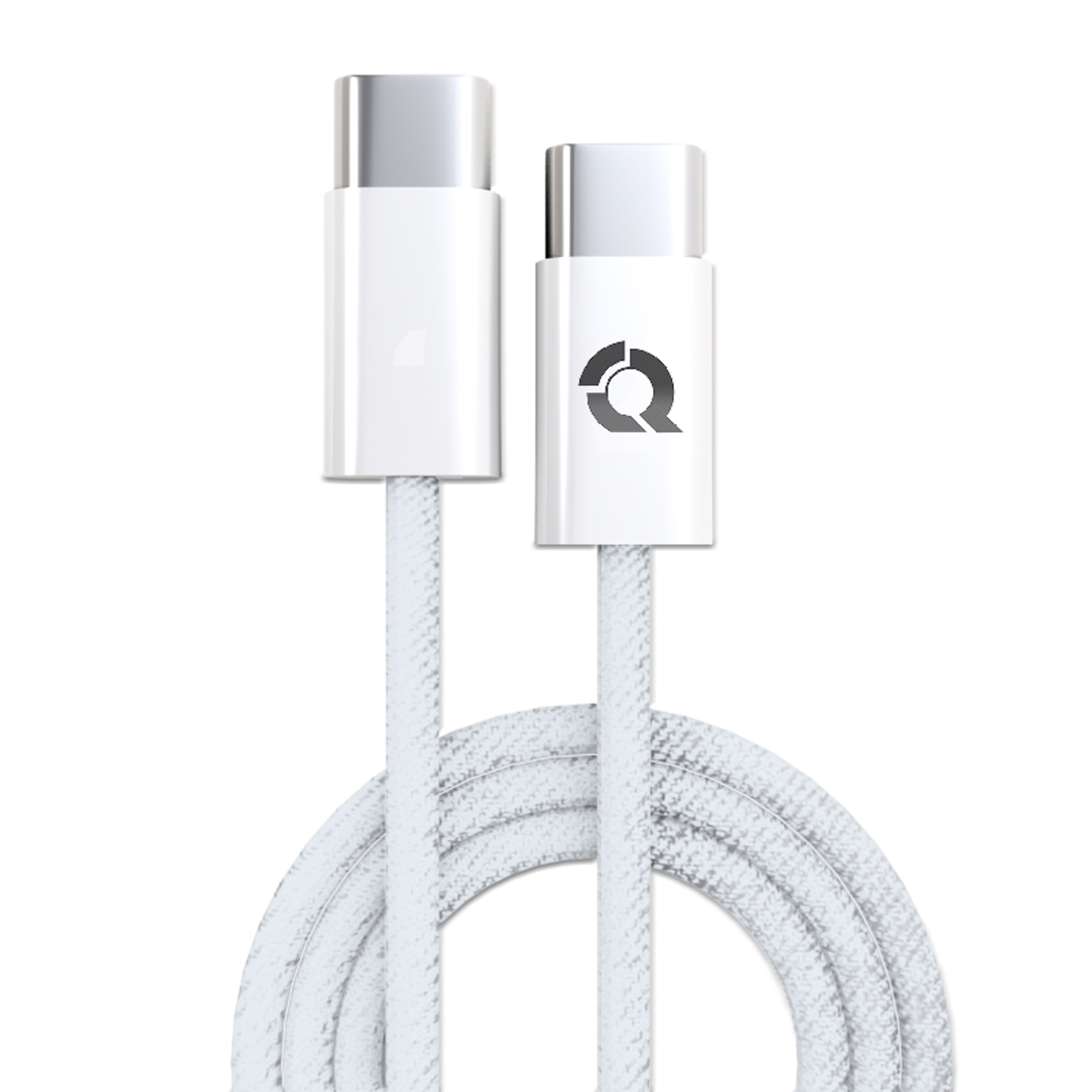 Кабель QAYAN QCC-137 USB Type C на USB Type C, 65W, длина 1 метр, цвет белый Кабель QAYAN QCC-137 USB Type C на USB Type C, 65W, длина 1 метр, цвет белый