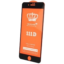 Защитное стекло 111D для APPLE iPhone 7 Plus, iPhone 8 Plus, цвет окантовки черный