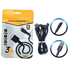 Кабель MRM MR88m Micro USB, быстрая зарядка, силикон, 3А, длина 1.2 метра, цвет черный Кабель MRM MR88m Micro USB, быстрая зарядка, силикон, 3А, длина 1.2 метра, цвет черный