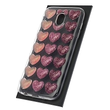 Чехол накладка для SAMSUNG Galaxy J5 2017 (SM-J530), силикон, рисунок 3D сердечки 8.