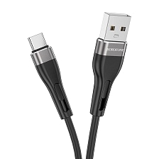 Кабель BOROFONE BX46 Rush USB Type C, 3A, длина 1 метр, цвет черный