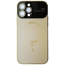 Чехол накладка AUTO FOCUS с поддержкой MagSafe для APPLE iPhone 13 PRO MAX (6.7"), силикон, стекло, защита камеры, цвет золотистый Чехол накладка AUTO FOCUS с поддержкой MagSafe для APPLE iPhone 13 PRO MAX (6.7"), силикон, стекло, защита камеры, цвет золотистый