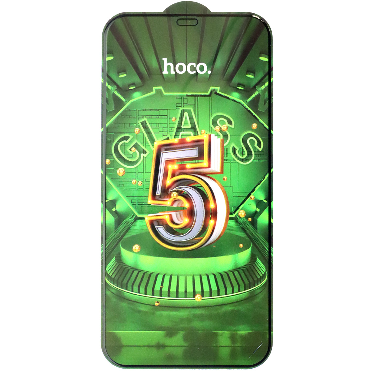 Защитное стекло 5D HOCO G12 для APPLE iPhone 12 Pro Max (6.7"), цвет окантовки черный