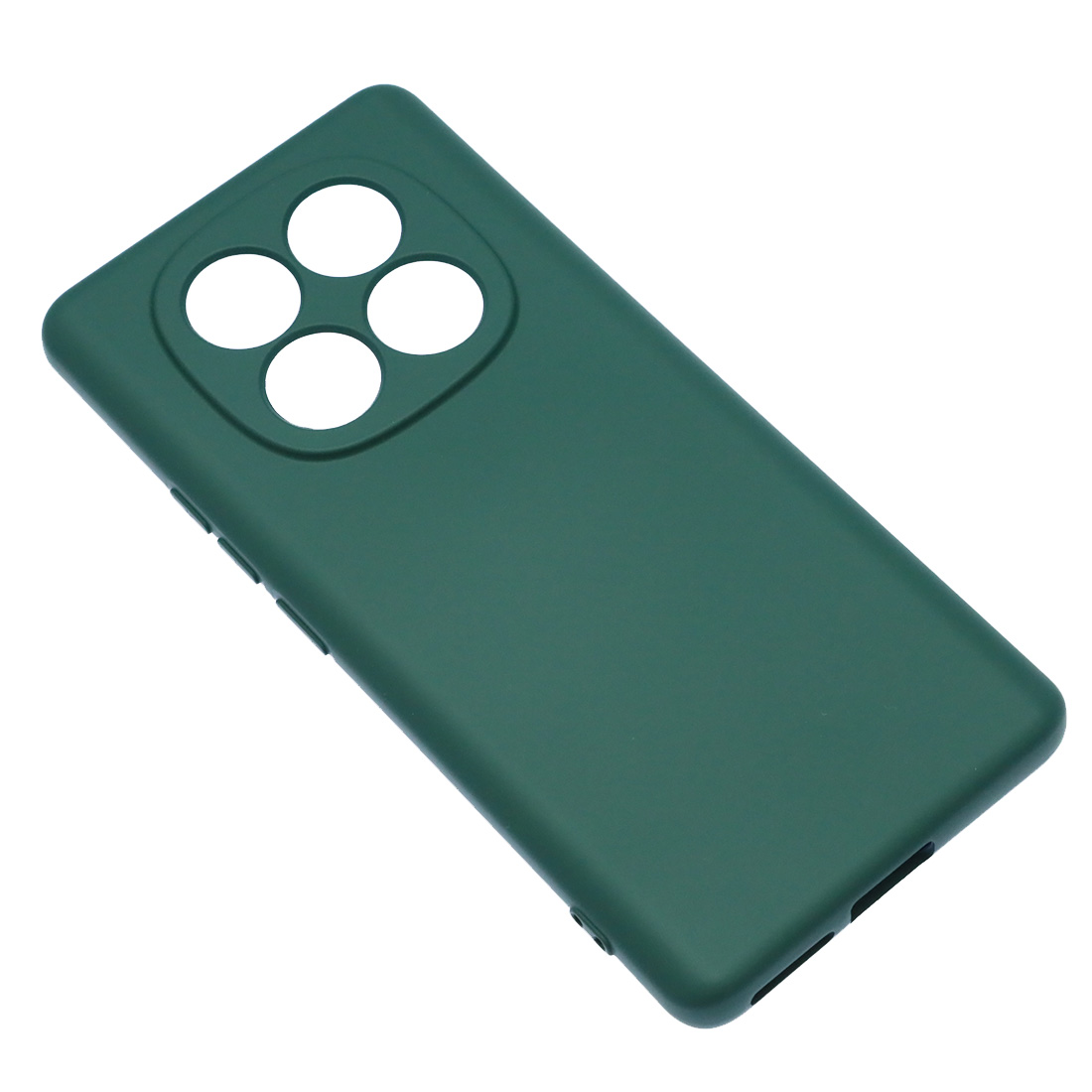 Чехол накладка NANO для XIAOMI Redmi Note 14 Pro 4G, защита камеры, силикон, бархат, цвет темно зеленый