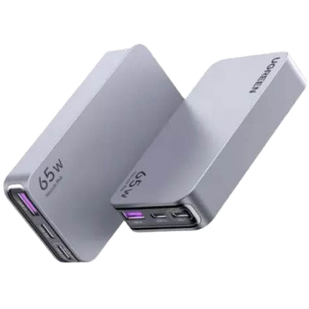 СЗУ (Сетевое зарядное устройство) UGREEN X753 (25356) Nexode Pro 65W, GaN, 2 USB Type C, 1 USB A, цвет серый