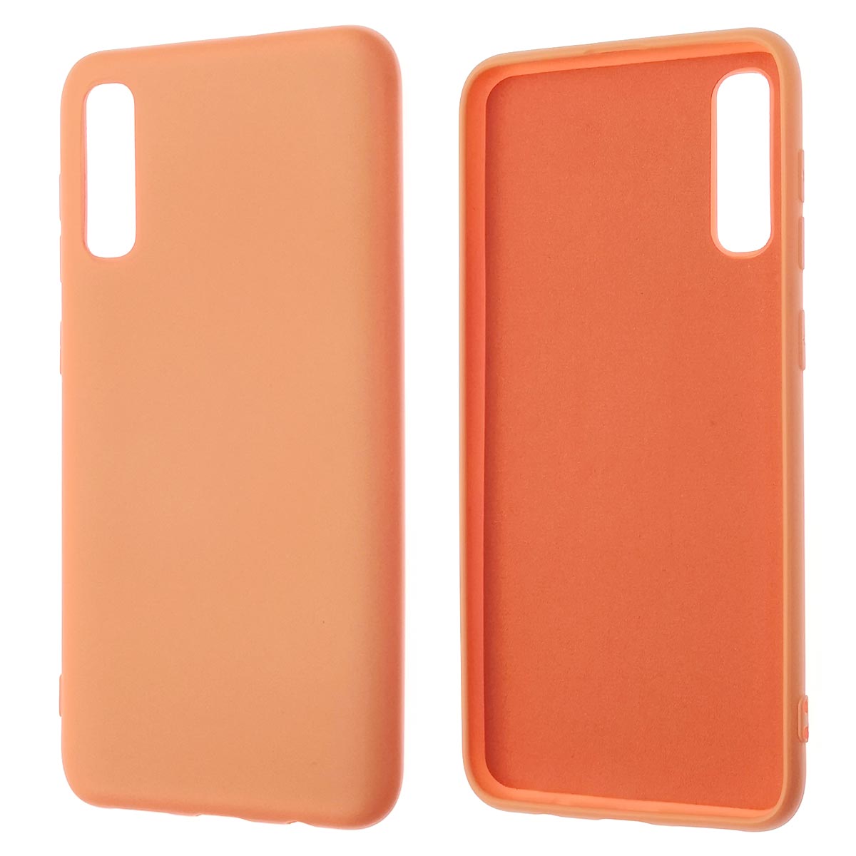 Чехол накладка NANO для SAMSUNG Galaxy A50 (SM-A505), A30s (SM-A307), A50s (SM-A507), силикон, бархат, цвет персиковый
