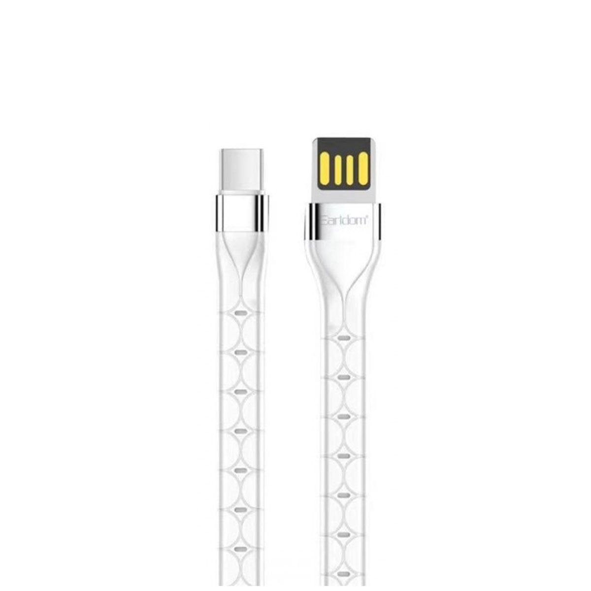 Кабель EARLDOM EC-123C USB Type C, 3A, длина 0.15 метра, цвет белый