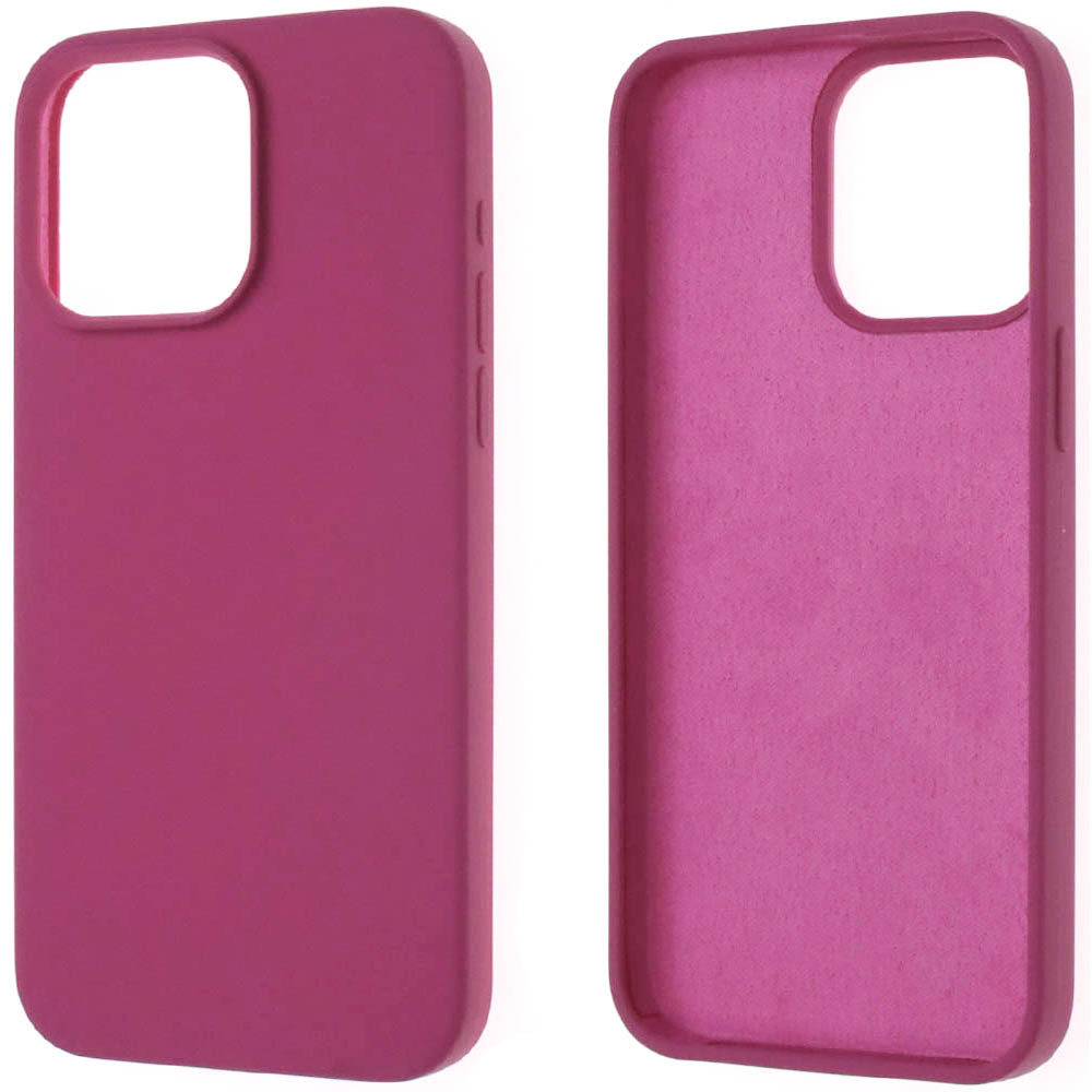 Чехол накладка Silicon Case для APPLE iPhone 15 Pro Max (6.7"), силикон, бархат, цвет светло фиолетовый