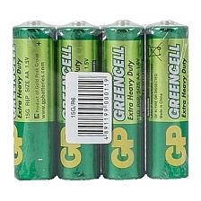 Батарейка GP GreenCell R6 AA Shrink 4 Heavy Duty 1.5V