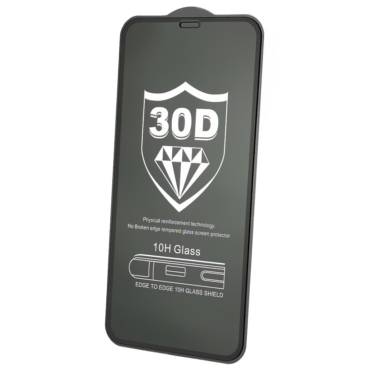 Защитное стекло 30D для APPLE iPhone 11, iPhone XR, цвет окантовки черный