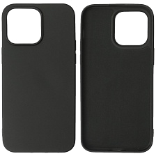 Чехол накладка NANO для APPLE iPhone 14 Pro Max, силикон, бархат, цвет черный