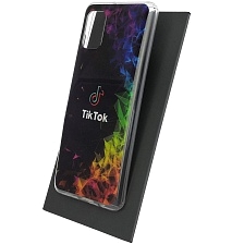 Чехол накладка Vinil для SAMSUNG Galaxy A31 (SM-A315), силикон, рисунок TikTok