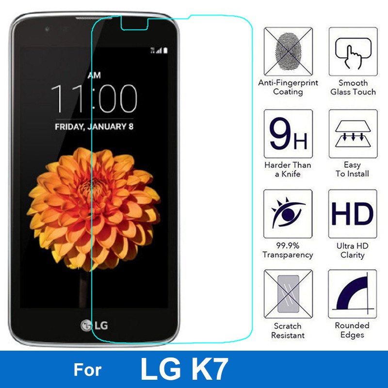Защитное стекло "LP" для LG K7 X210DS Tempered Glass 0,33 мм 9H (ударопрочное).