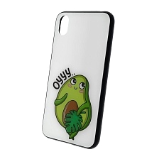 Чехол накладка для HUAWEI Honor 8S, Y5 2019, силикон, стекло, рисунок AVOCADO Oyyy....