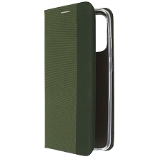 Чехол книжка MESH для XIAOMI Redmi 9C, Redmi 10A, текстиль, силикон, бархат, визитница, цвет зеленый Чехол книжка MESH для XIAOMI Redmi 9C, Redmi 10A, текстиль, силикон, бархат, визитница, цвет зеленый