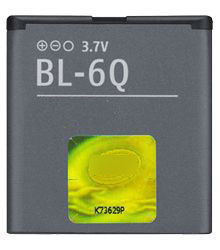 АКБ (Аккумулятор) BL-6Q для NOKIA 6700, 6700C, 6303, 8500c, 6100c, 6100s, 970мАч (Original), цвет черный