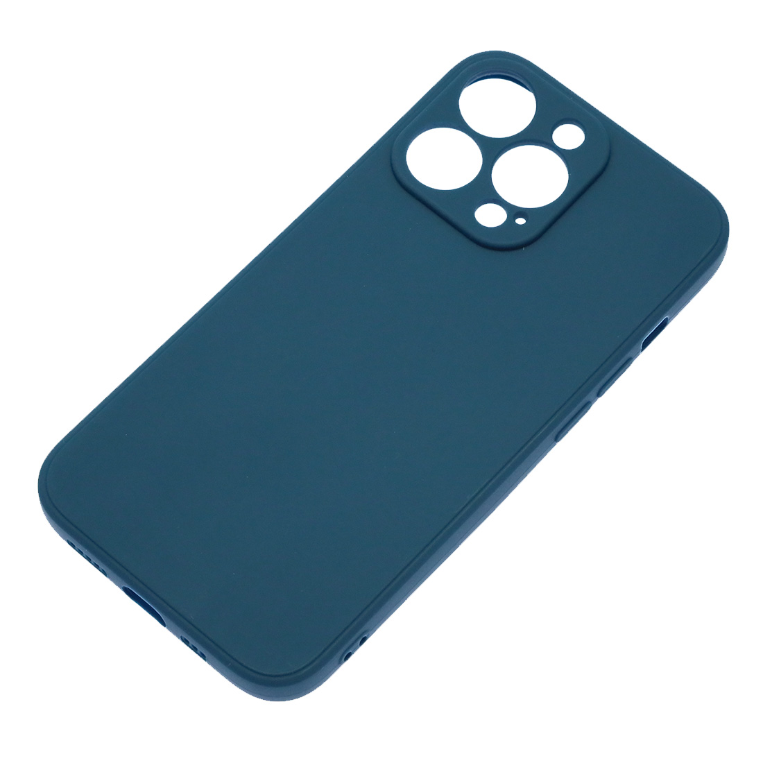 Чехол накладка для APPLE iPhone 13 Pro, силикон, бархат, цвет темно синий