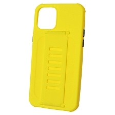 Чехол накладка LADDER NANO для APPLE iPhone 12, iPhone 12 PRO (6.1), силикон, держатель, цвет желтый