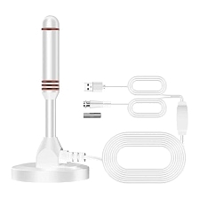 Активная комнатная антенна SELENGA 110A для DVB-T2, внешний усилитель, длина кабеля 5 метров, цвет белый