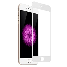 Защитное стекло iPhone 6/6S Full белое, Rock.