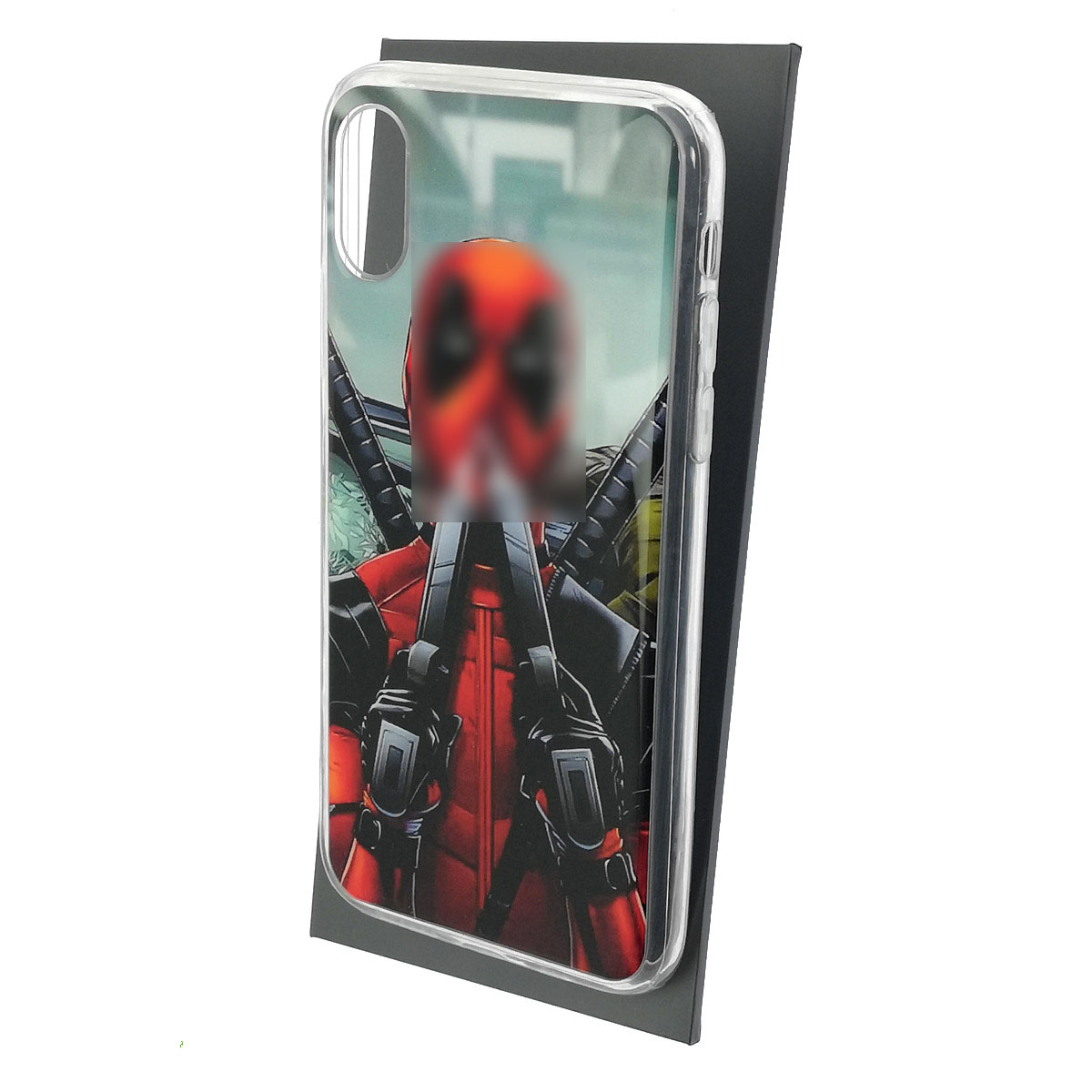 Чехол накладка для APPLE iPhone X, iPhone XS, силикон, глянцевый, рисунок  DEADPOOL два пистолета