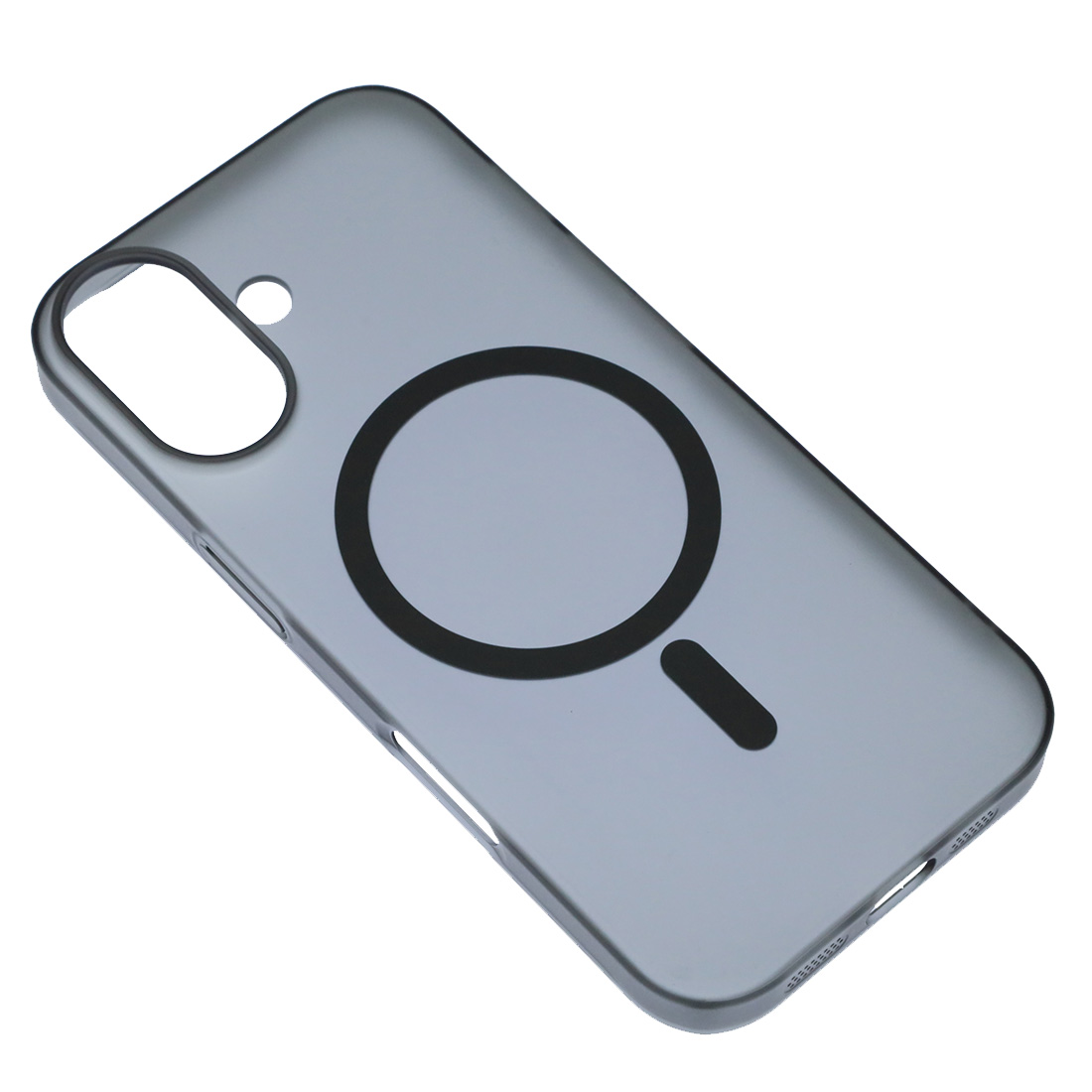 Чехол накладка KWI-NI с поддержкой MagSafe для APPLE iPhone 17, пластик, силикон, матовый, прозрачный, цвет черный