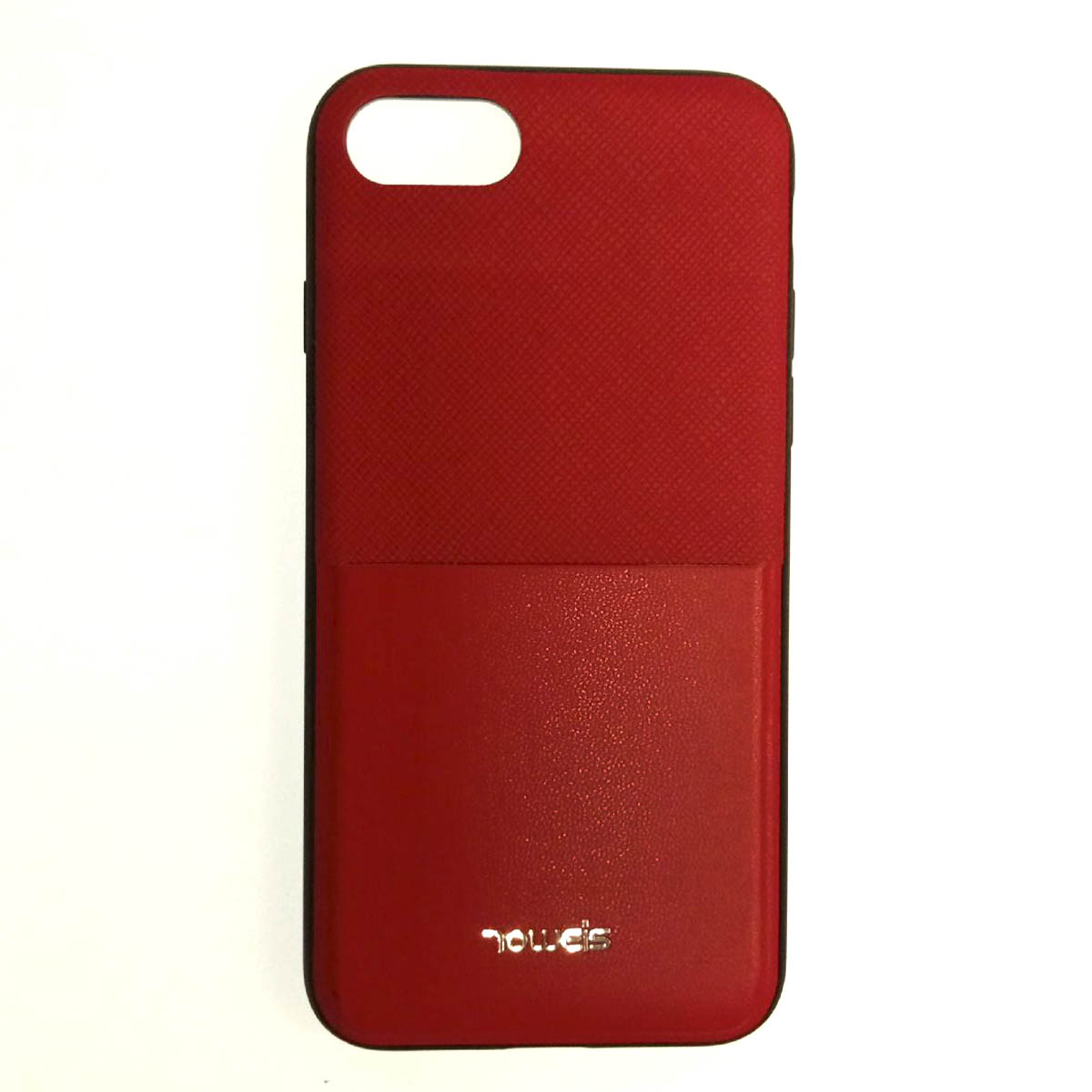 Joweis чехол-накладка для Apple iphone 7 /кожа/отдел под пластик.карту/ красный.