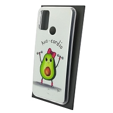 Чехол накладка Vinil для HUAWEI Honor 9A (MOA-LX9N), силикон, рисунок Avo cardio, цвет белый