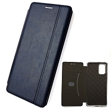 Чехол книжка NEW для SAMSUNG Galaxy S20 Ultra (SM-G988), экокожа, визитница, цвет темно синий.