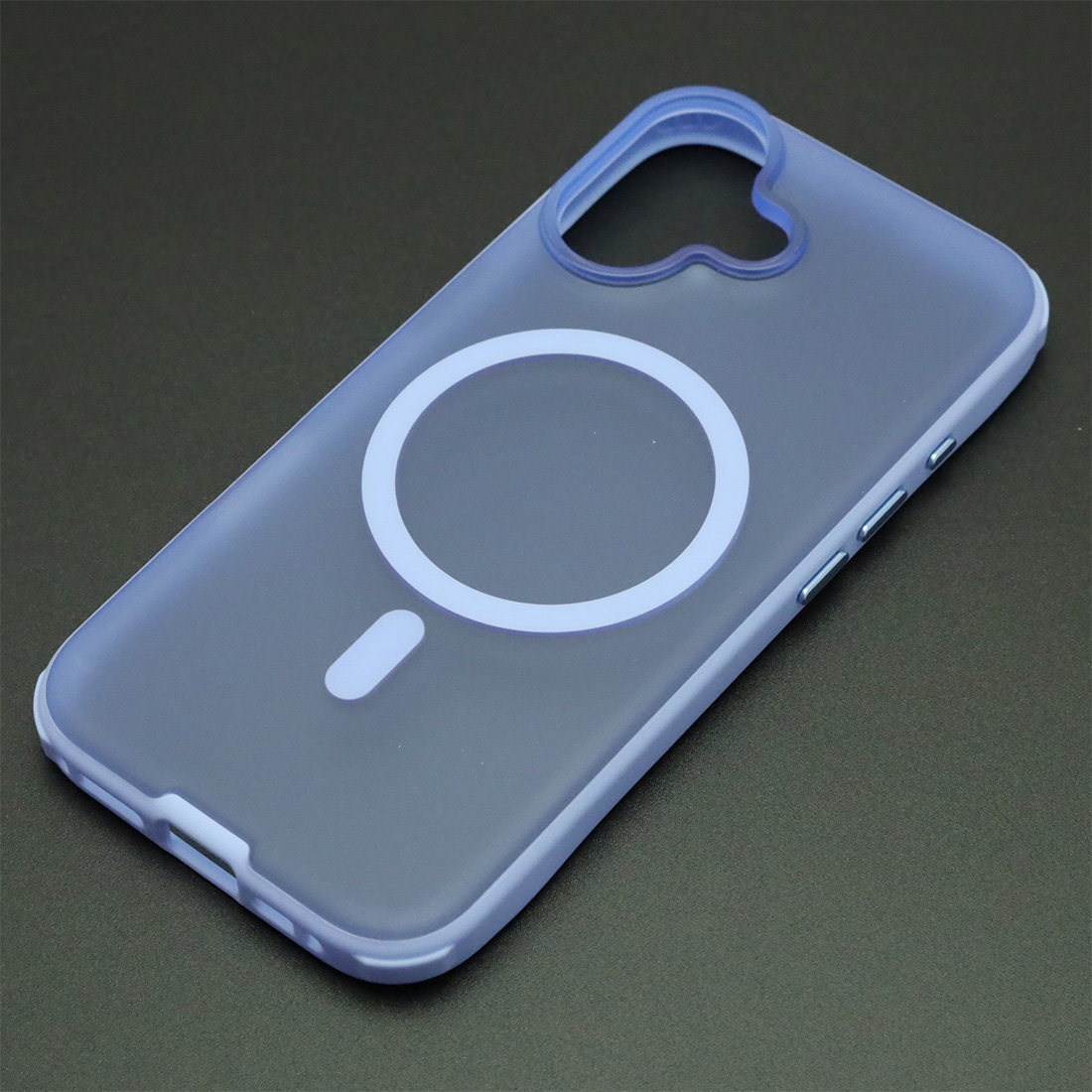 Чехол накладка NEW с поддержкой Magsafe для APPLE iPhone 17, iPhone 18, матовый, силикон, пластик, цвет прозрачно сиреневый