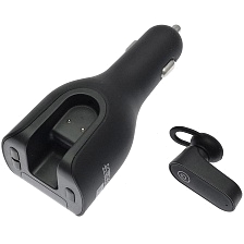 Автомобильное зарядное устройство USB Type-C, с беспроводной гарнитурой водителя S73, цвет черный